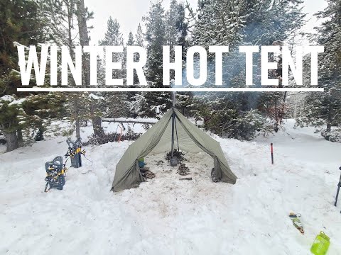 Winter camping in 15 F Hot tent