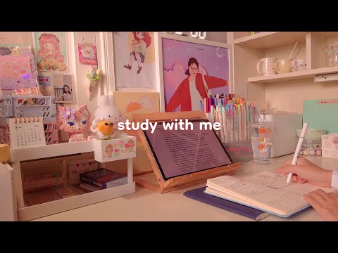 3 HOURS STUDY WITH ME // pomodoro 50/10 // relaxing piano music for study // jawonee