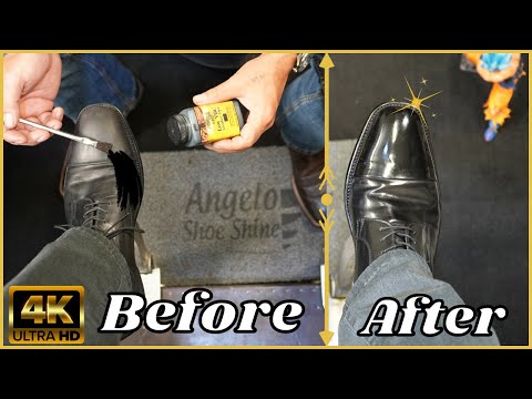 Making OLD and DULL Shoes SHINE! | Angelo Shoe Shine ASMR