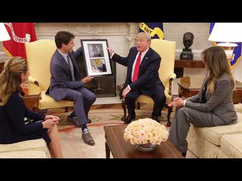 President Trump and First Lady Melania Trump Welcome PM Trudeau &amp; Mrs. Gr&eacute;goire Trudeau