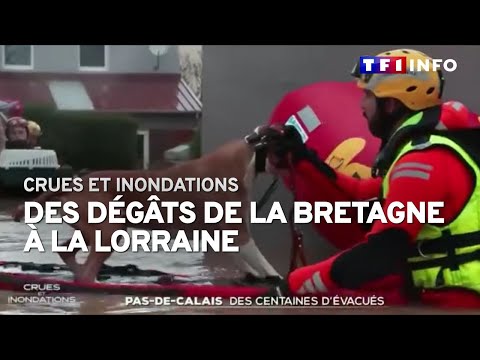 Crues et inondations : des d&eacute;g&acirc;ts de la Bretagne &agrave; la Lorraine