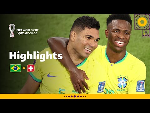 Casemiro downs Swiss | Brazil v Switzerland | FIFA World Cup Qatar 2022