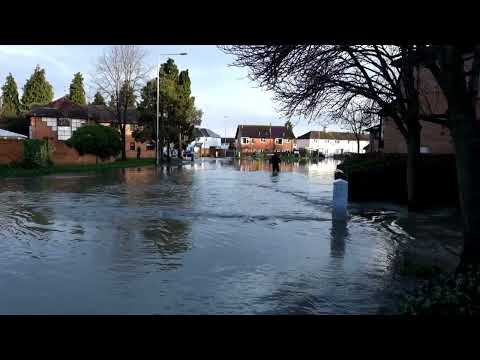 flooding in belton road after storm henk