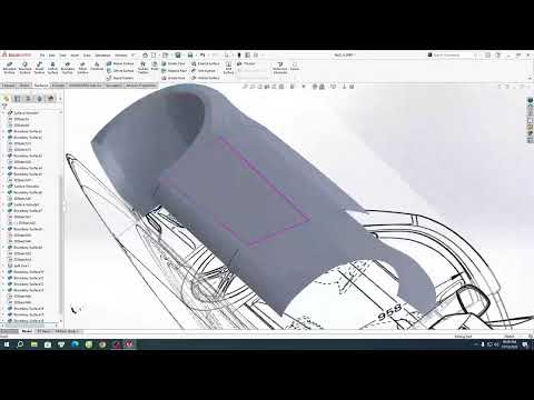 SOLIDWORKS 3D: Exercises 51 - Surfaces - Car Drawing (Part 5)