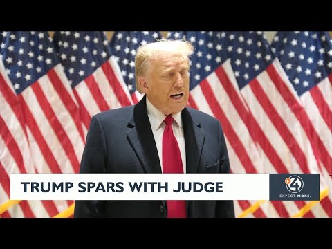 Trump spars with judge