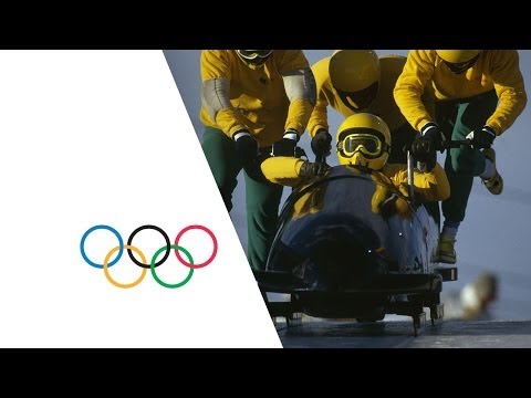 Jamaican Bobsleigh Team Debut At Calgary 1988 Winter Olympics