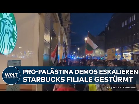 KRIEG GEGEN ISRAEL: Hass-Ziel Starbucks &ndash; Pro-Pal&auml;stina Demos in Deutschland eskalieren