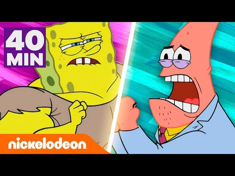 &iexcl;Bob musculoso contra Patricio, el listo durante 40 minutos! | Nickelodeon en Espa&ntilde;ol