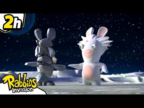 Incredible! The Rabbids are on the Moon! | RABBIDS INVASION | 2H New compilation | Cartoon for kids