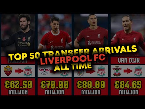 LIVERPOOL FC TOP 50 TRANSFER ARRIVALS ALL TIME