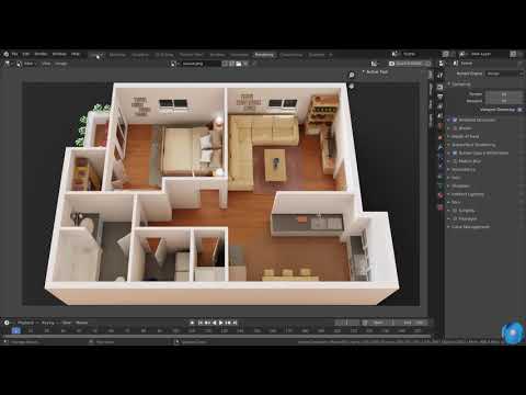 How to make 3d floor plan in Blender | Best method (Modeling)