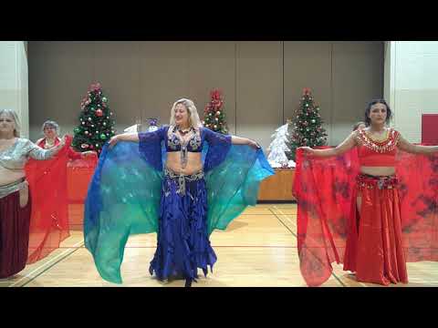 Elianae with Bellydancers - Shimmy Queens - Holiday Recital in Omaha - 2023