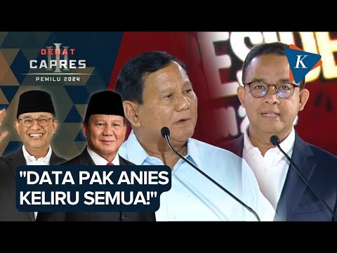 Berulang Kali Prabowo Sebut Anies Salah Data