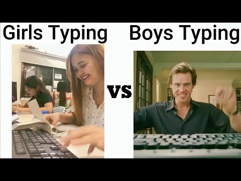 Girls Typing⌨️ VS Boys Typing⌨️😂😂 