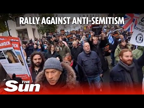 Massive protest against anti-semitism draws thousands in London