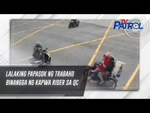 Lalaking papasok ng trabaho binangga ng kapwa rider sa QC | TV Patrol