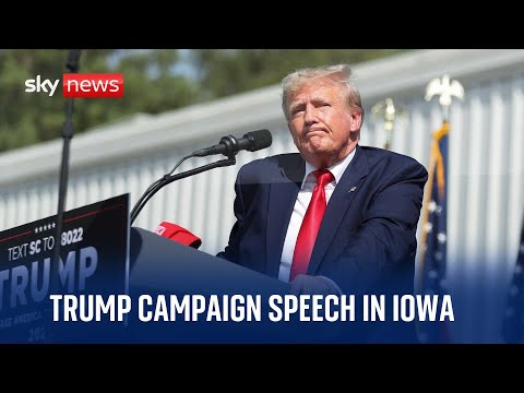 Donald Trump delivers speech in Iowa