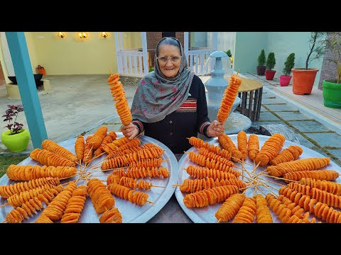 POTATO TWISTER | Famous Indian Street Food Potato Tornado | Spiral Fried Potato Tornado