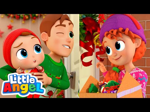 Who's At The Door For Christmas! | Christmas Songs for Kids | Little Angel | Moonbug Christmas Kids!