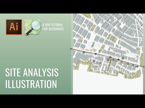 Illustrator &amp; OpenStreetMap Site Diagram Tutorial - Visualize Site Analysis Using Adobe Illustrator