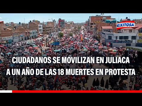 🔴🔵Puno: Ciudadanos se movilizan a un a&ntilde;o de las 18 muertes en protesta contra gobierno de Boluarte