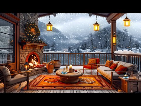 Cozy Winter Coffee Shop &amp; Smooth Jazz Instrumental to Relaxing ☕ Warm Jazz Music ~ Background Music