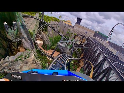 Jurassic World VelociCoaster Front Row On-Ride POV at Universals Islands of Adventure *BEST QUALITY*