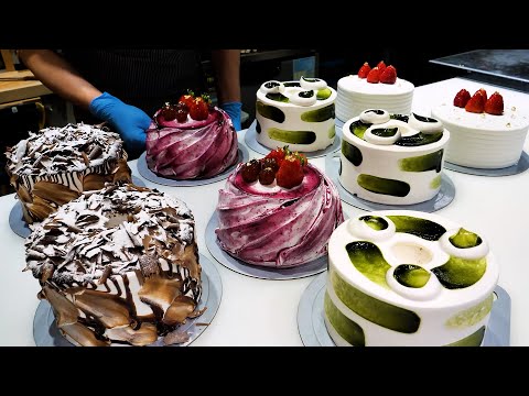 most satisfying! korean best cake factory mass production top3 - korean street food