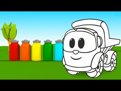 Learn colors with Leo the truck full episodes! Car cartoons for kids. A fire truck &amp; a tow truck.