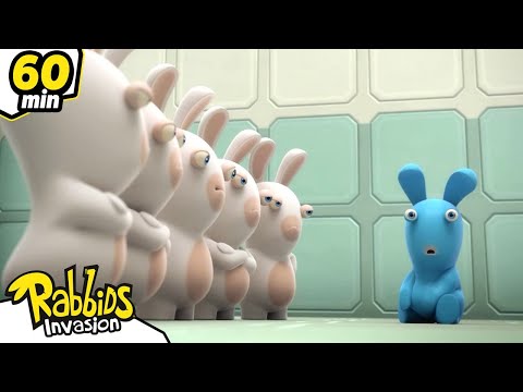 Rabbids' experiments | RABBIDS INVASION | 1H New compilation | Cartoon for Kids