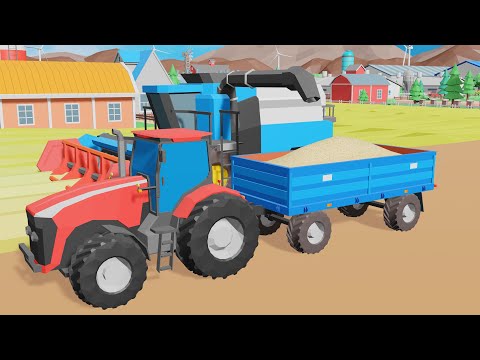 City of Tractors i.e. a new Animated Farm Map and new vehicles - Colorful Tractors and Wheat Harvest