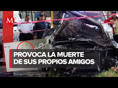 Revelan video de joven que abandon&amp;oacute; a sus amigos en auto calcinado de V&amp;iacute;a Atlixc&amp;aacute;yotl