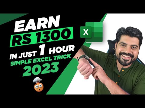 #1 Excel trick to earn Rs. 1300 in just 1 hour 🚀