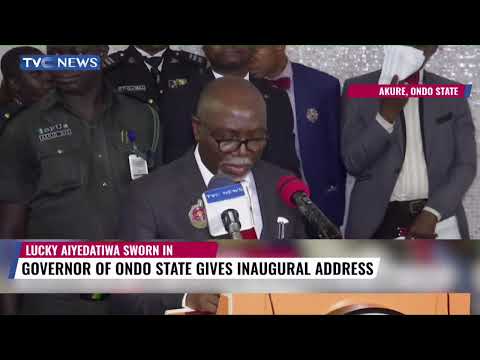 Governor Aiyedatiwa Gives First Speech as Ondo Governor