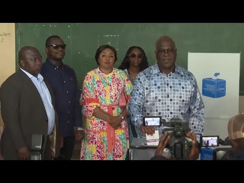 Incumbent Felix Tshisekedi casts ballot in DRC presidential election