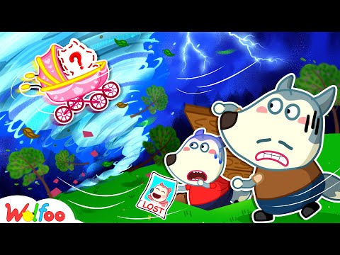 No! Baby Got Lost When A Big Tornado is Coming - Outdoor Safety Tips for Kids 🤩 Wolfoo Kids Cartoon