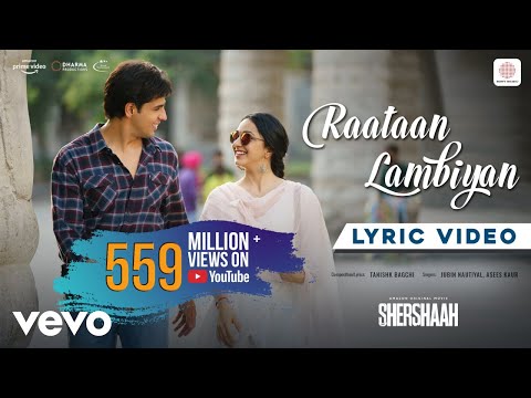 Raataan Lambiyan - Lyric Video |Shershaah|Sidharth, Kiara|Tanishk B.|Jubin|Asees