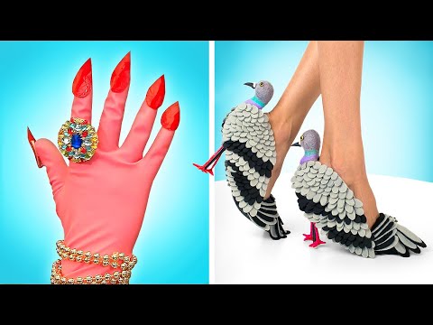 Pigeon Shoes And Hands Jewelry💅 | Cute And Easy Craft