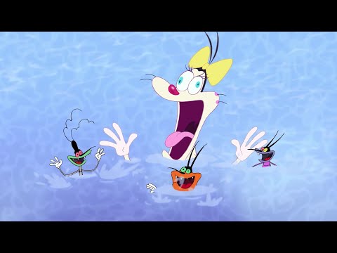 Oggy and the Cockroaches 😱💦 ROACHES IN THE POOL (S04E05) Cartoon | New Episodes in HD