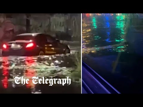 Drivers forced to abandon their cars in South London after extreme flooding