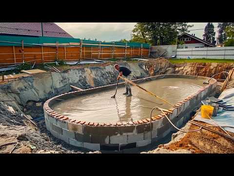 Man Builds Amazing Swimming Pool in His Backyard | Start to Finish Construction by 