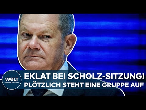 OLAF SCHOLZ: Eklat im Verteidigungsausschuss! Pl&ouml;tzlich steht w&auml;hrend der Befragung eine Gruppe auf