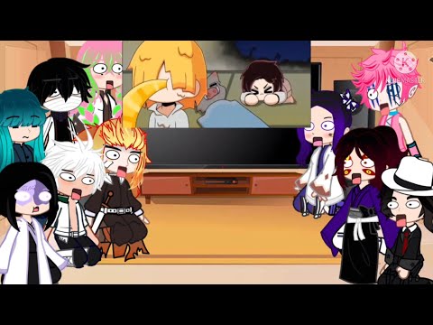 HashiraS &amp; Uppermoons react to funny animations+memes||kny||(master &amp; Muzan)