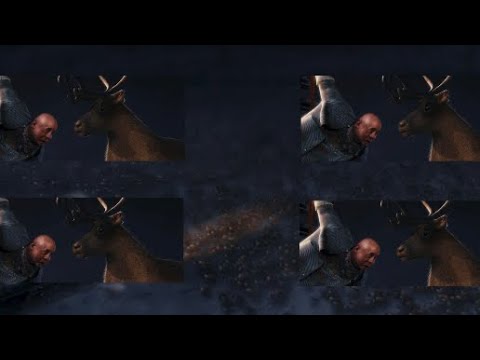 Polar express caribou scene but it&rsquo;s in 4 different languages