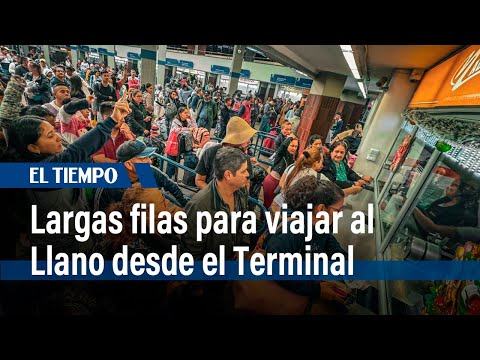 Largas filas en Terminal del Salitre para viajar al Llano |&nbsp;El Tiempo