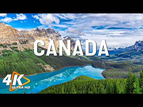 FLYING OVER CANADA (4K UHD) Amazing Beautiful Nature Scenery With Relaxing Music - 4K VIDEO ULTRA HD