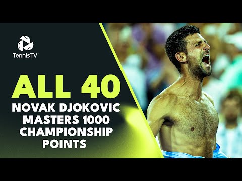 Novak Djokovic: All 40 ATP Masters 1000 Championship Points &amp; Trophy Lifts! 🏆