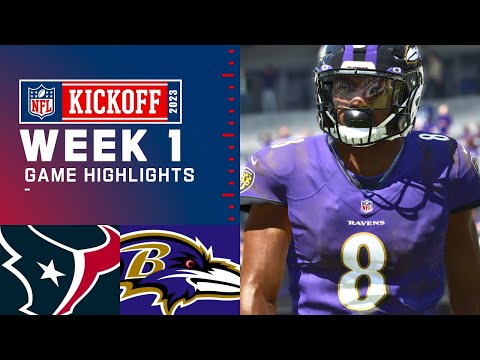 Texans vs. Ravens Week 1 - Madden 23 Simulation Highlights (Madden 24 Rosters)