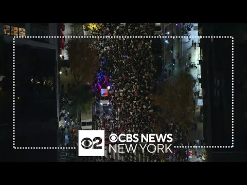 Thousands march in Lower Manhattan calling for ceasefire in Gaza