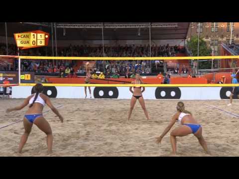 Humana-Paredes/Pischke (CAN) vs. Orellana/A. Orellana (GUA) - Den Haag - World Championships 2015